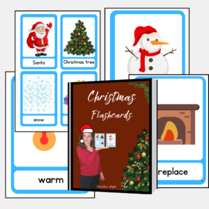 Christmas Flashcards – Printable ESL Vocabulary Cards for Kids