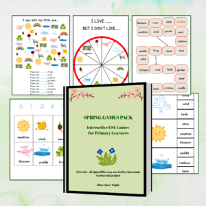 Spring ESL Games for Kids – Printable Vocabulary and Speaking Activities